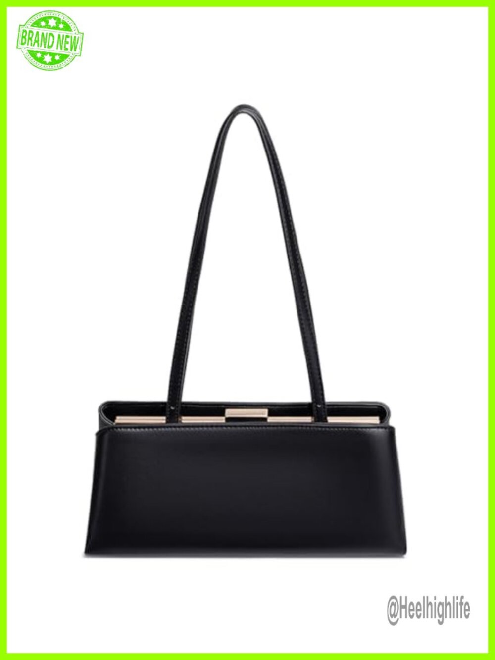 Kiss Lock Shoulder Bag PU Leather Top Handle Satchel Purse for Women